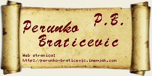 Perunko Bratičević vizit kartica